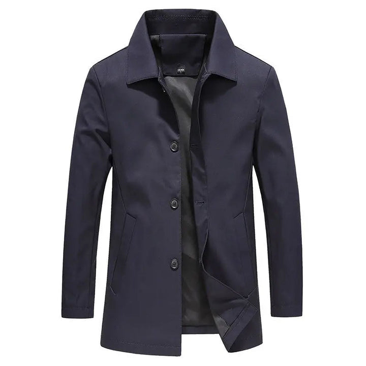 Men's Slim Fit Jacket with Button Closure