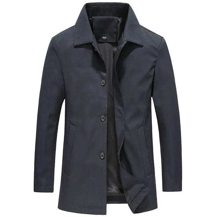 Men's Slim Fit Jacket with Button Closure