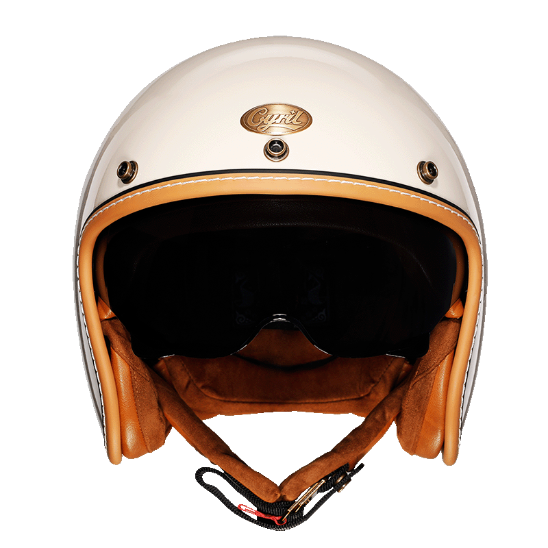 Open Face Motorcycle Helmet Retro Design