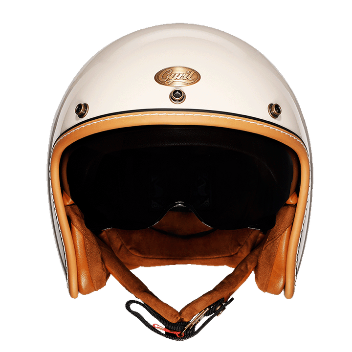 Open Face Motorcycle Helmet Retro Design
