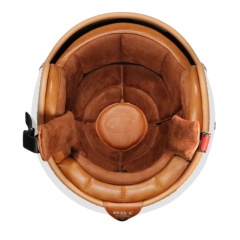 Open Face Motorcycle Helmet Retro Design