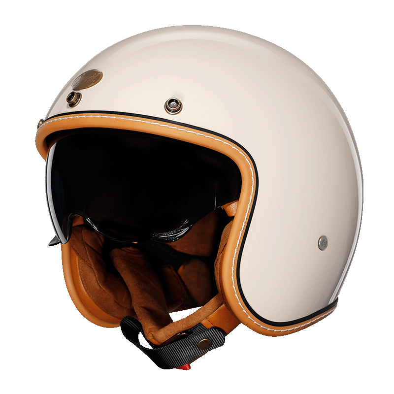 Open Face Motorcycle Helmet Retro Design