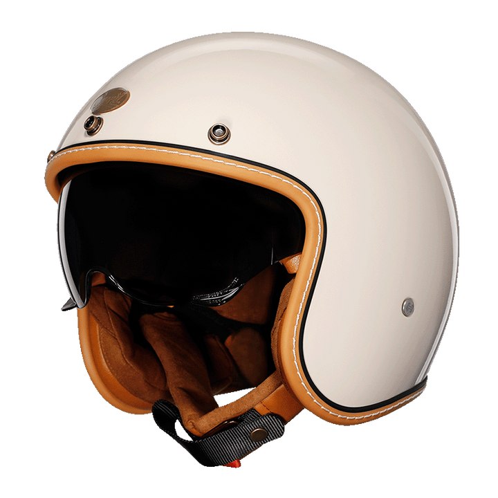 Open Face Motorcycle Helmet Retro Design