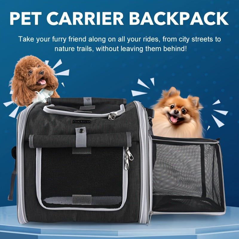 Pet Bike Basket Carrier - Expandable Bicycle Pet Carrier