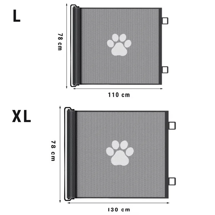 Pet Safety Net for Doors and Stairs - No Drill Installation Barrier