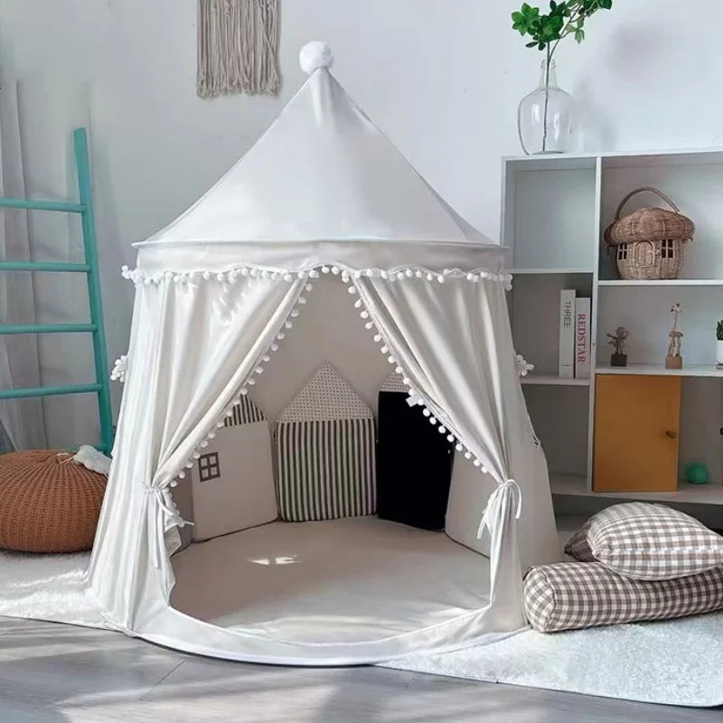 Plush Round Play Tent for Kids Indoor Outdoor Fun