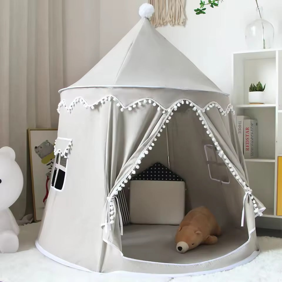 Plush Round Play Tent for Kids Indoor Outdoor Fun