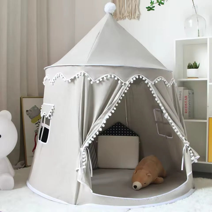 Plush Round Play Tent for Kids Indoor Outdoor Fun