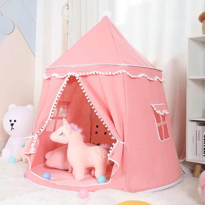Plush Round Play Tent for Kids Indoor Outdoor Fun