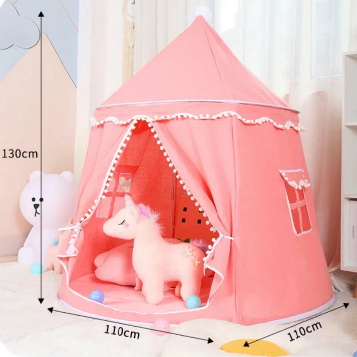 Plush Round Play Tent for Kids Indoor Outdoor Fun