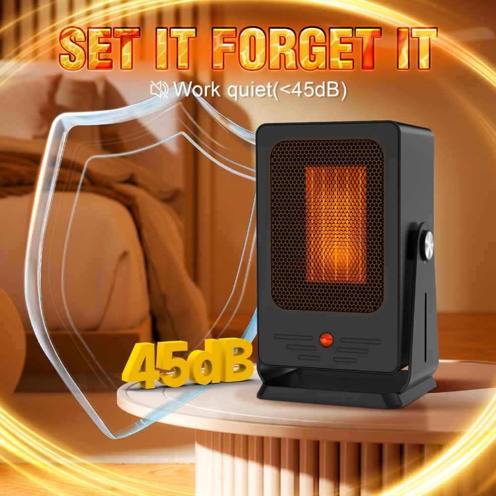Portable Adjustable Space Heater with Thermostat Control
