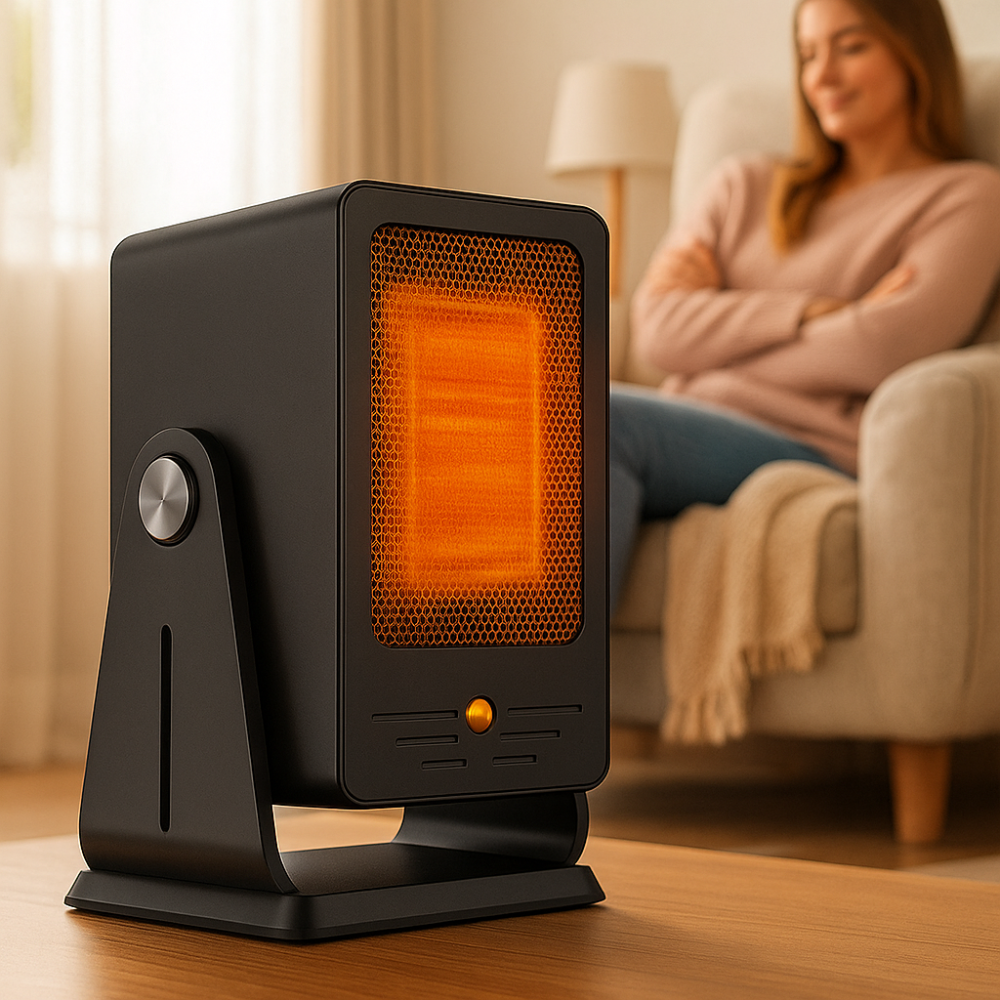 Portable Adjustable Space Heater with Thermostat Control