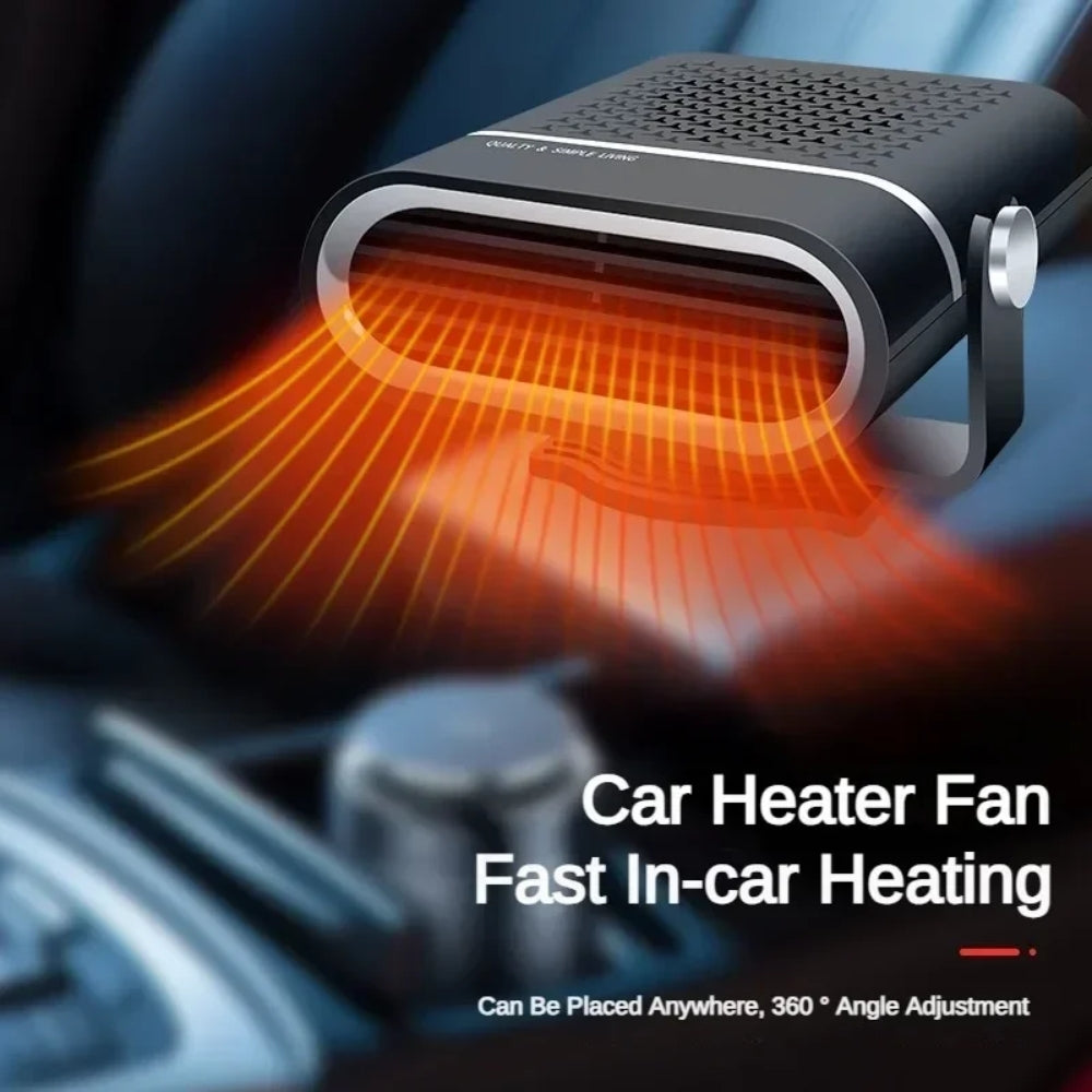 Portable Car Heater 4-in-1 Fan for Heating, Cooling, and Defrosting 12V