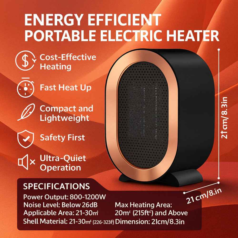 Portable Ceramic Space Heater for Home Use