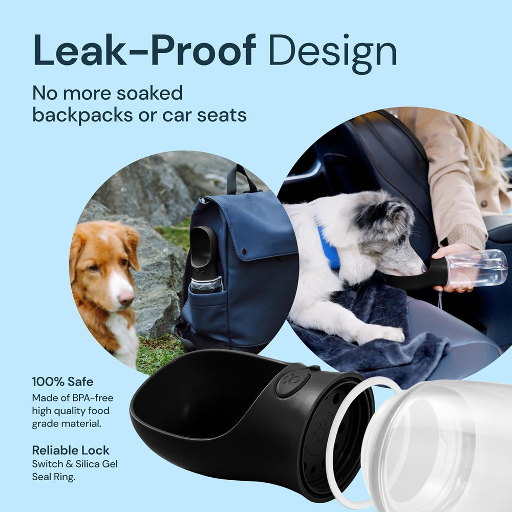 Portable Dog Water Bottle 19 oz for Outdoor Travel and Hiking