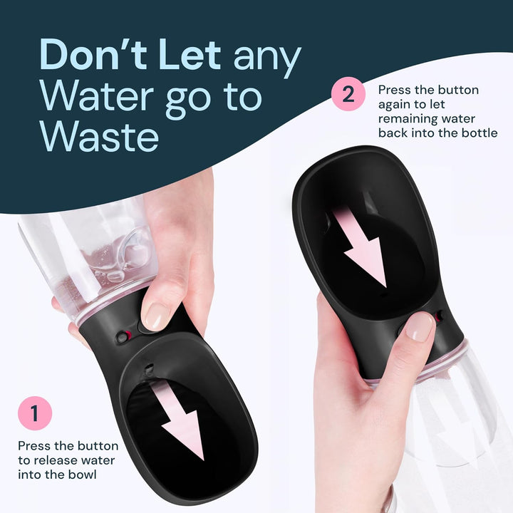 Portable Dog Water Bottle 19 oz for Outdoor Travel and Hiking