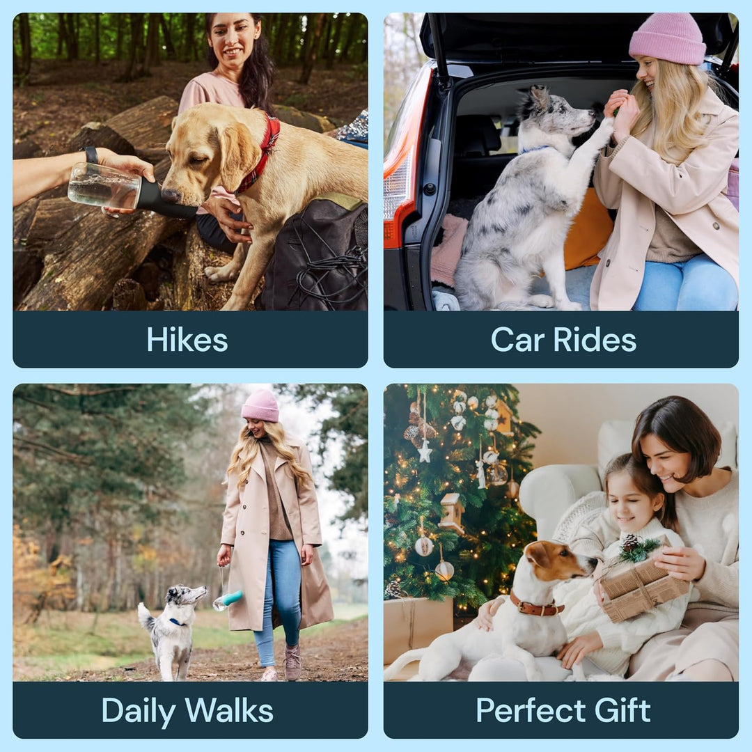 Portable Dog Water Bottle 19 oz for Outdoor Travel and Hiking