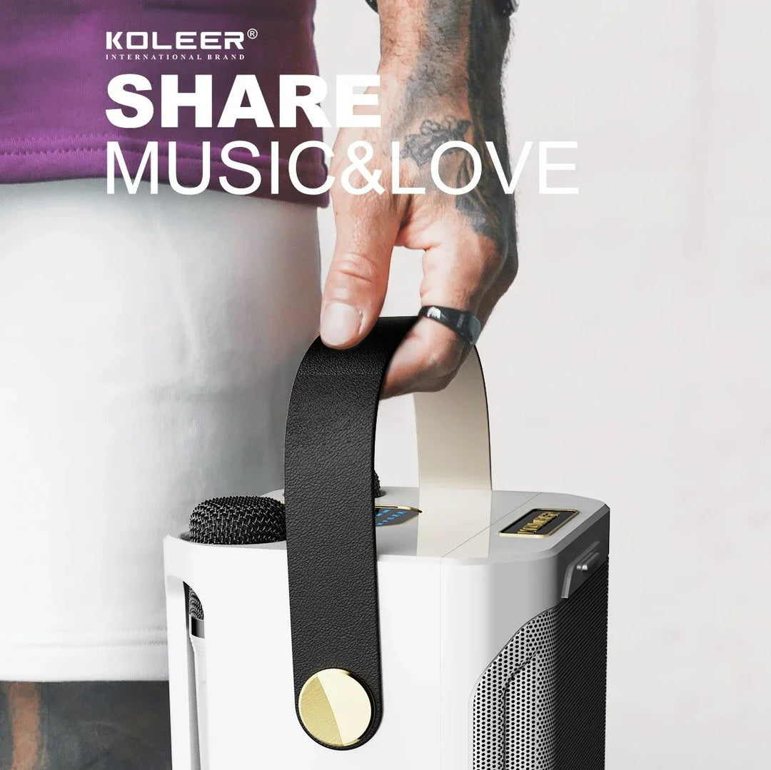 Portable Karaoke Bluetooth Speaker with 360 Degree Sound