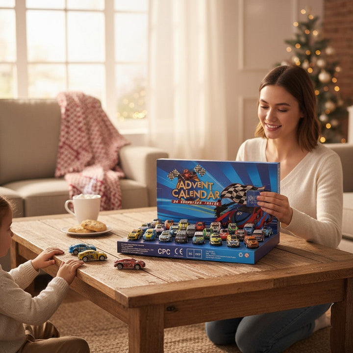 Racing Car Advent Calendar Countdown Toy for Kids 24 Days