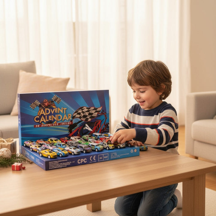 Racing Car Advent Calendar Countdown Toy for Kids 24 Days