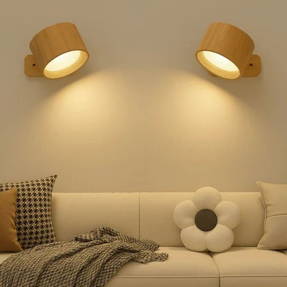 Rechargeable 360 Degree Rotating LED Wall Light Fixture