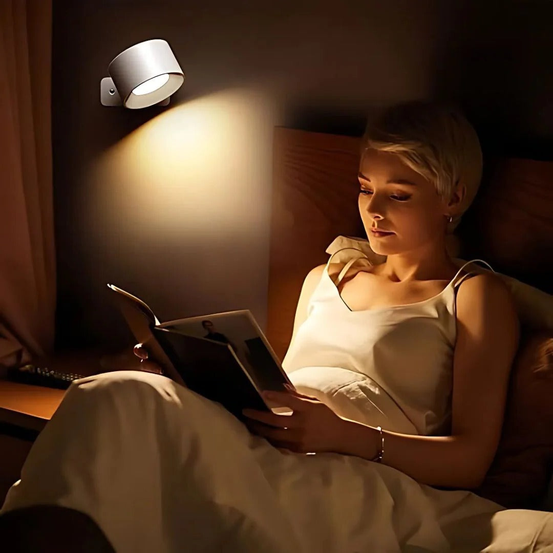 Rechargeable 360 Degree Rotating LED Wall Light Fixture