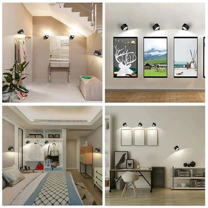 Rechargeable 360 Degree Rotating LED Wall Light Fixture