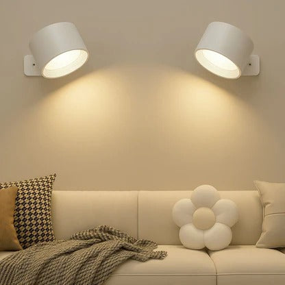 Rechargeable 360 Degree Rotating LED Wall Light Fixture