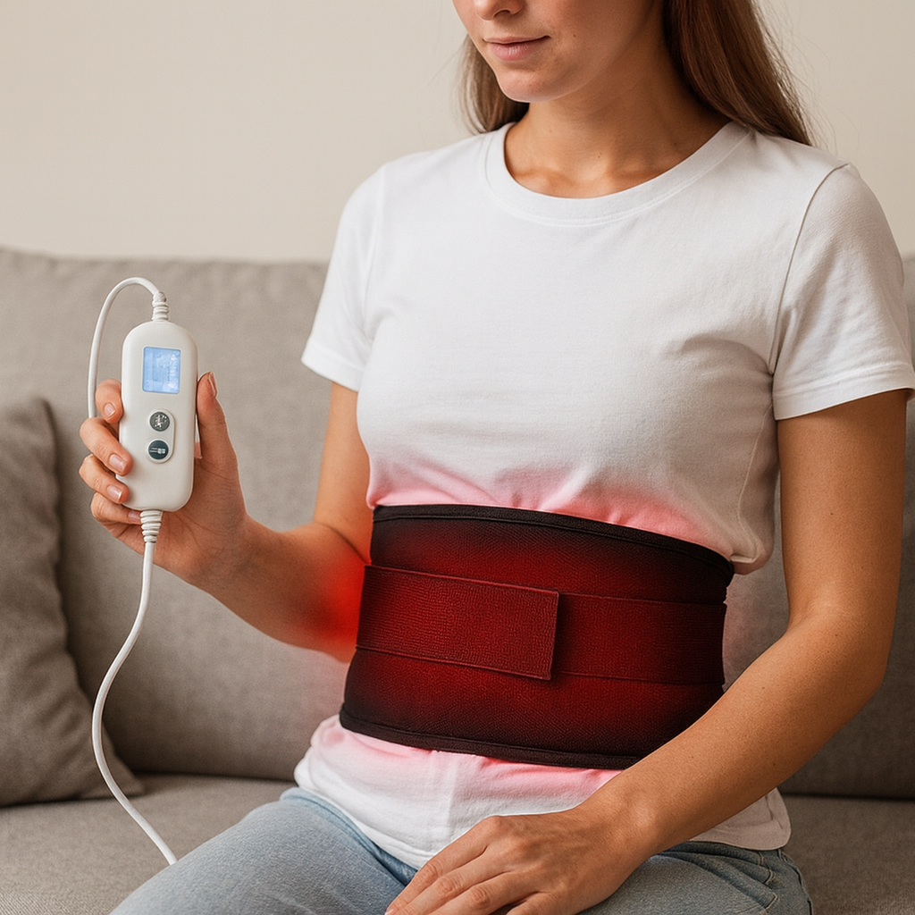 Rechargeable Heated Back Support Belt for Pain Relief