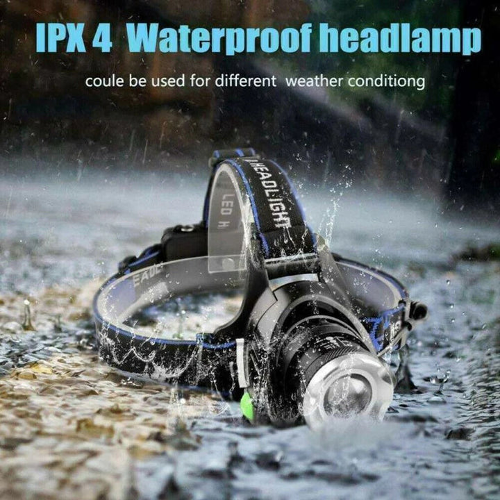 Rechargeable LED Headlamp 990000 Lumens for Outdoor Activities
