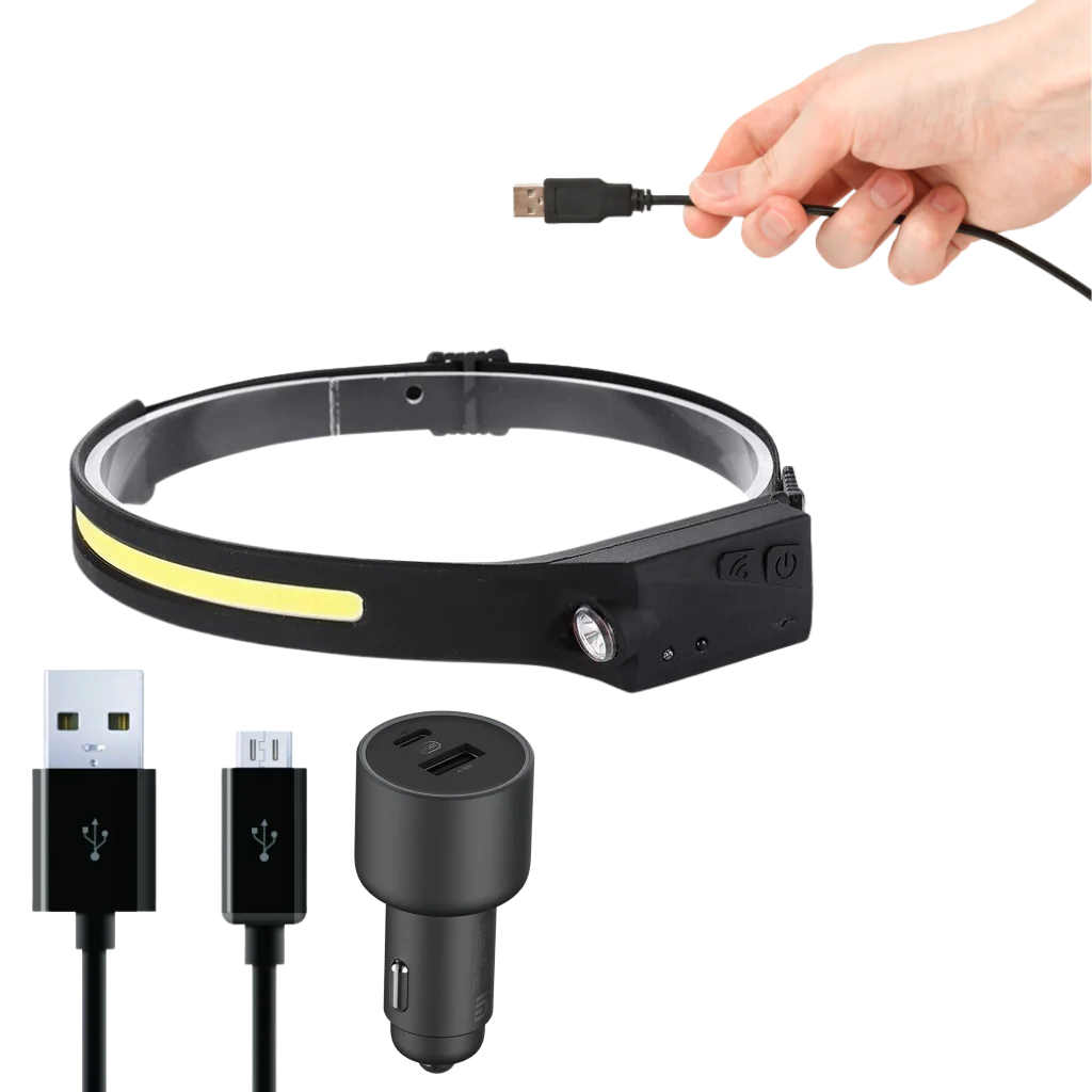 Rechargeable LED Headlamp for Outdoor Activities and Hands-Free Use