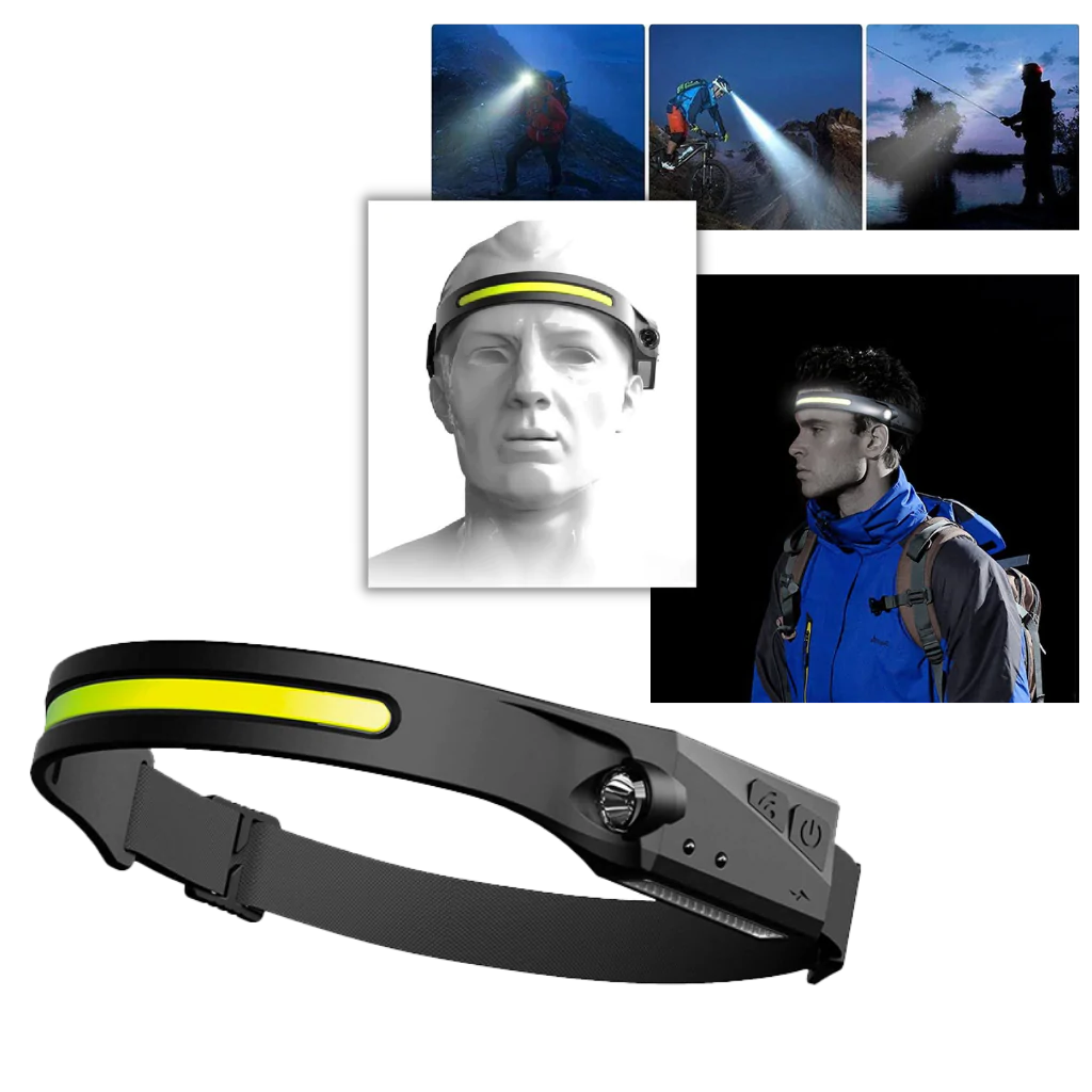 Rechargeable LED Headlamp for Outdoor Activities and Hands-Free Use