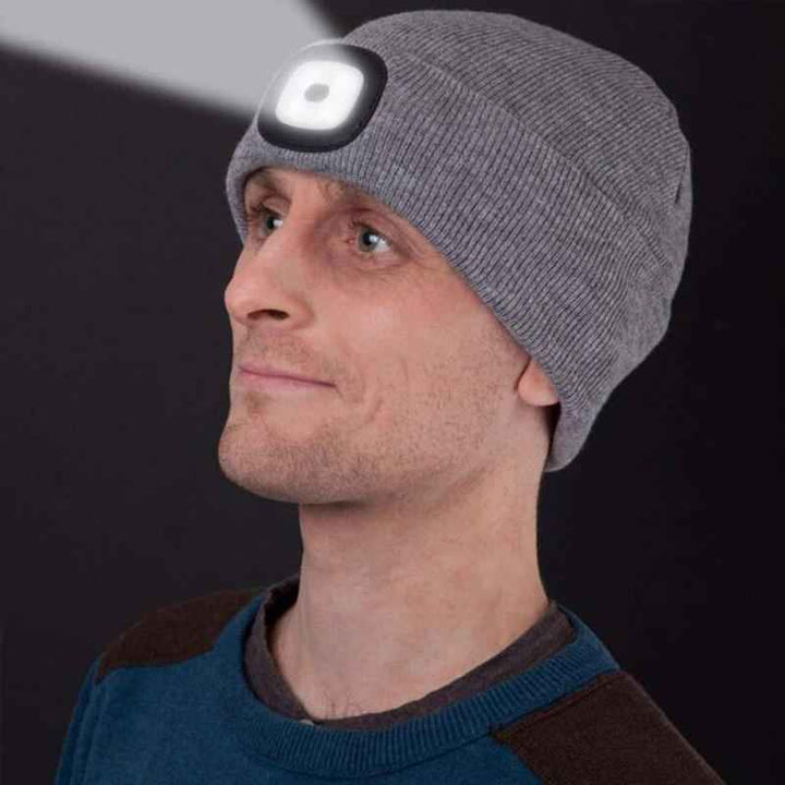 Rechargeable LED Lighted Beanie Hat for Outdoor Activities