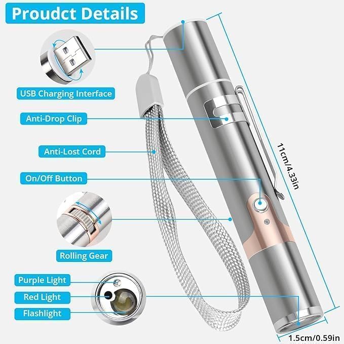 Rechargeable Laser Light Cat Toy for Interactive Play