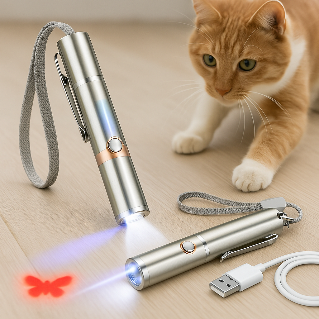 Rechargeable Laser Light Cat Toy for Interactive Play