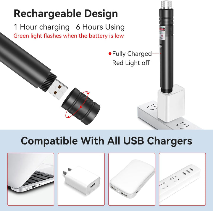 Rechargeable Laser Pointer Torch for Presentations and Events