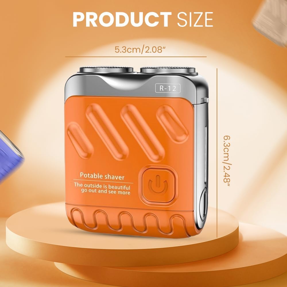 Rechargeable Mini Electric Shaver Double Head Rotary Razor