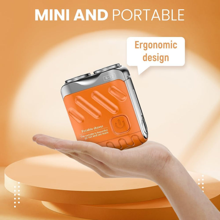 Rechargeable Mini Electric Shaver Double Head Rotary Razor