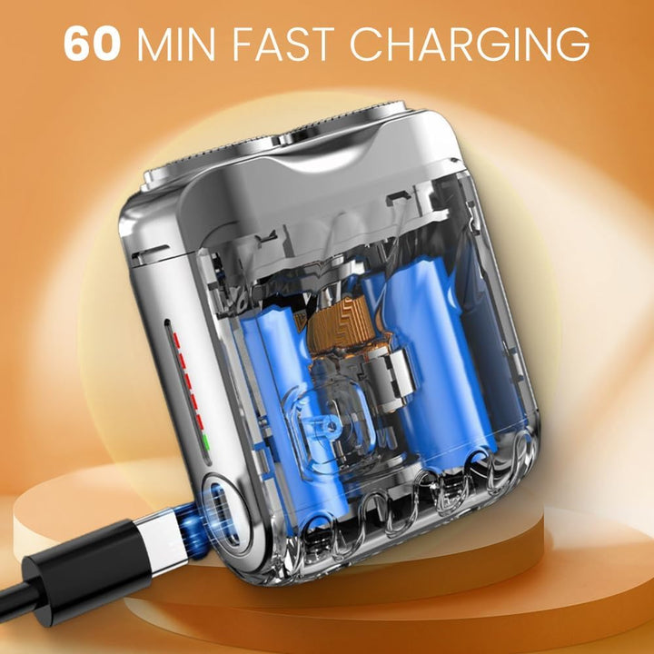 Rechargeable Mini Electric Shaver Double Head Rotary Razor