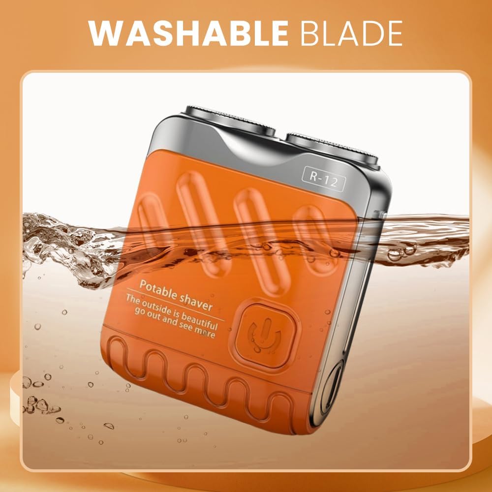 Rechargeable Mini Electric Shaver Double Head Rotary Razor