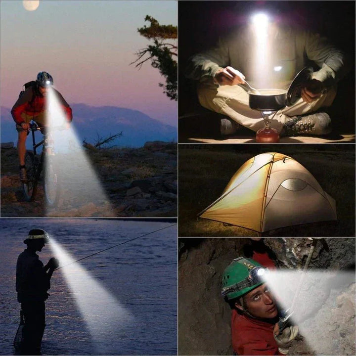 Rechargeable Waterproof LED Headlamp with Zoom Function