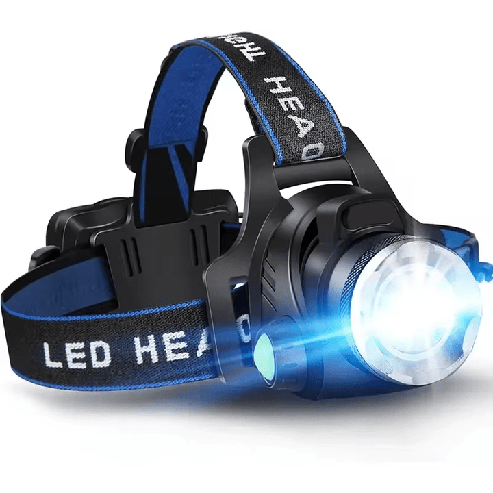 Rechargeable Waterproof LED Headlamp with Zoom Function