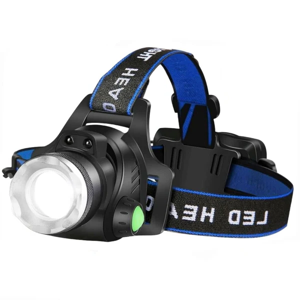Rechargeable Zoomable LED Headlamp Tactical Flashlight
