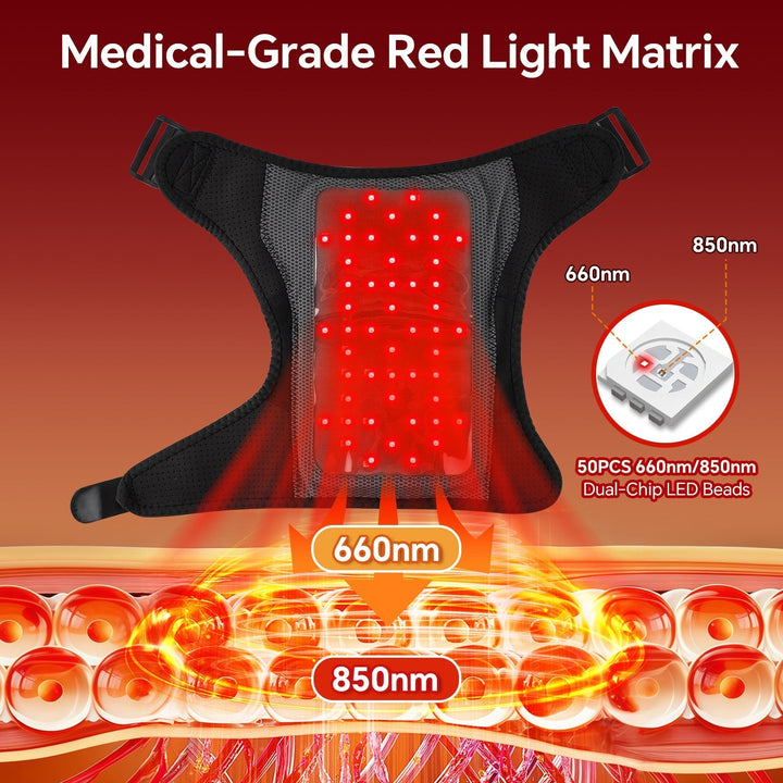 Red Light Therapy Shoulder Massager Device 660nm 850nm