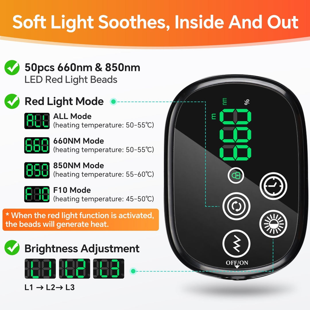 Red Light Therapy Shoulder Massager Device 660nm 850nm