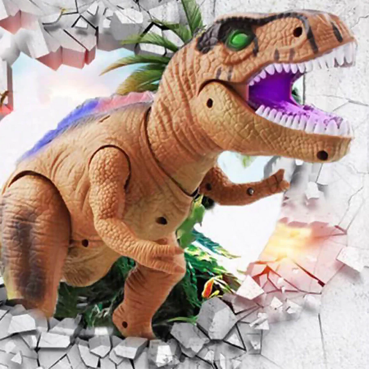 Remote Control Dinosaur Toy with Roaring Sounds and LED Lights