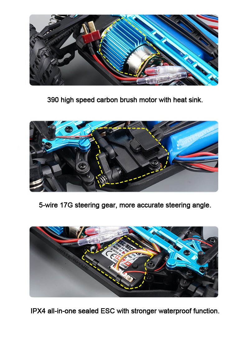 Remote Control Monster Truck Racing Buggy with Dual Battery 31 MPH