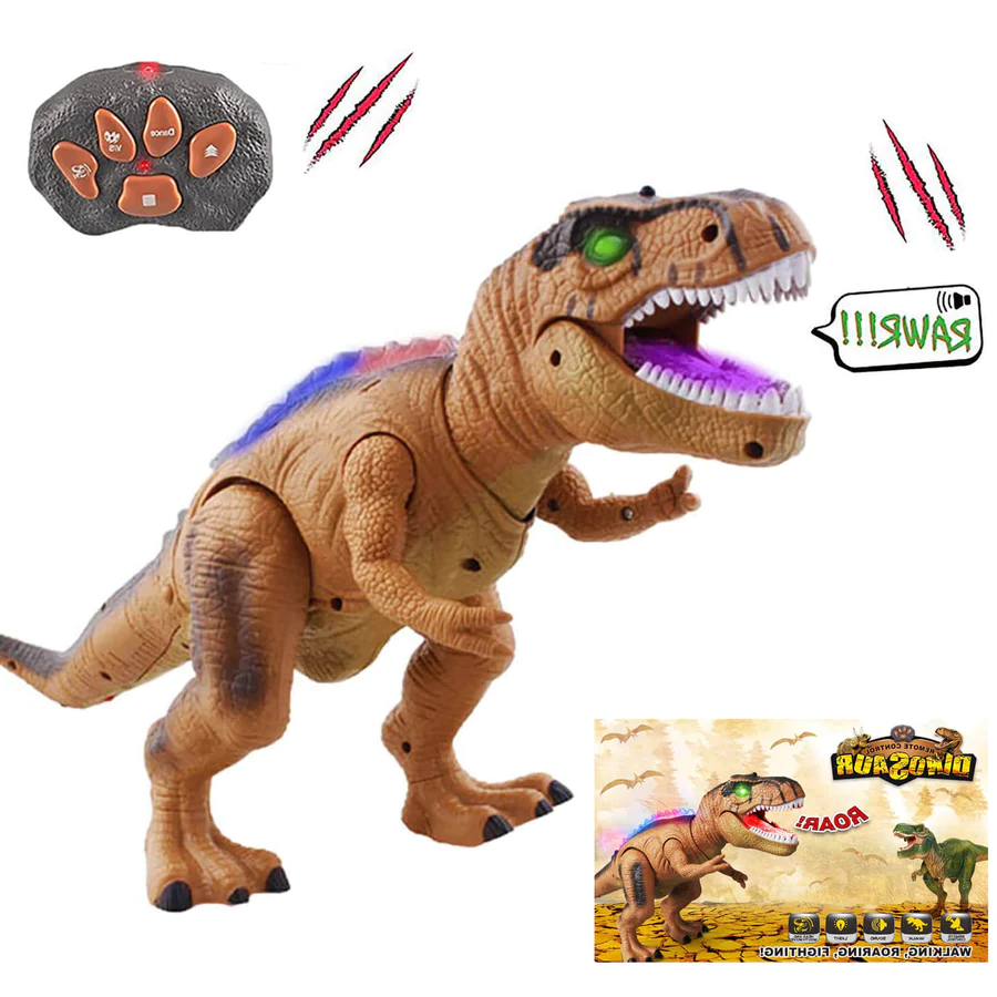 Remote Control T-Rex Dinosaur Toy with LED Lights
