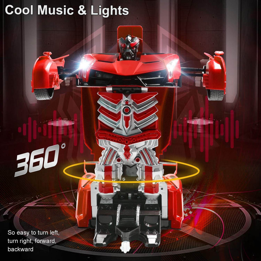 Remote Control Transforming Robot Car Toy Vehicle for Kids