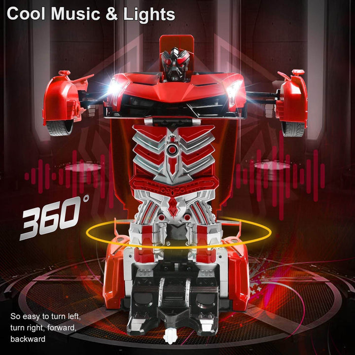 Remote Control Transforming Robot Car Toy Vehicle for Kids